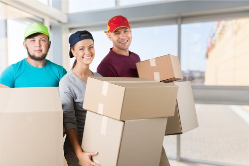 Professional packing and furniture handling during an office move