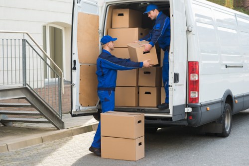 Local team collecting bulky furniture from a property