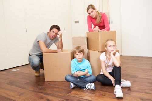 Loading boxes and furniture into a van for a local Orpington move