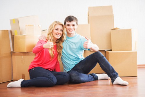 Business relocation with careful loading and transport